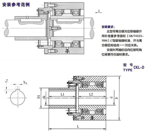 CKL-D滾柱單向離合器結構圖